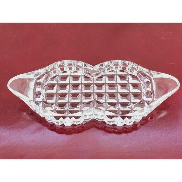 Fostoria American Round Shaker Holder Tray 6" Clear Glass 80's Dinnerware Vtg - Picture 2 of 14